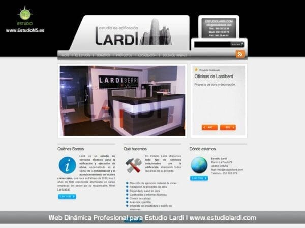 Web Avanzada Dinámica para Estudio Lardi