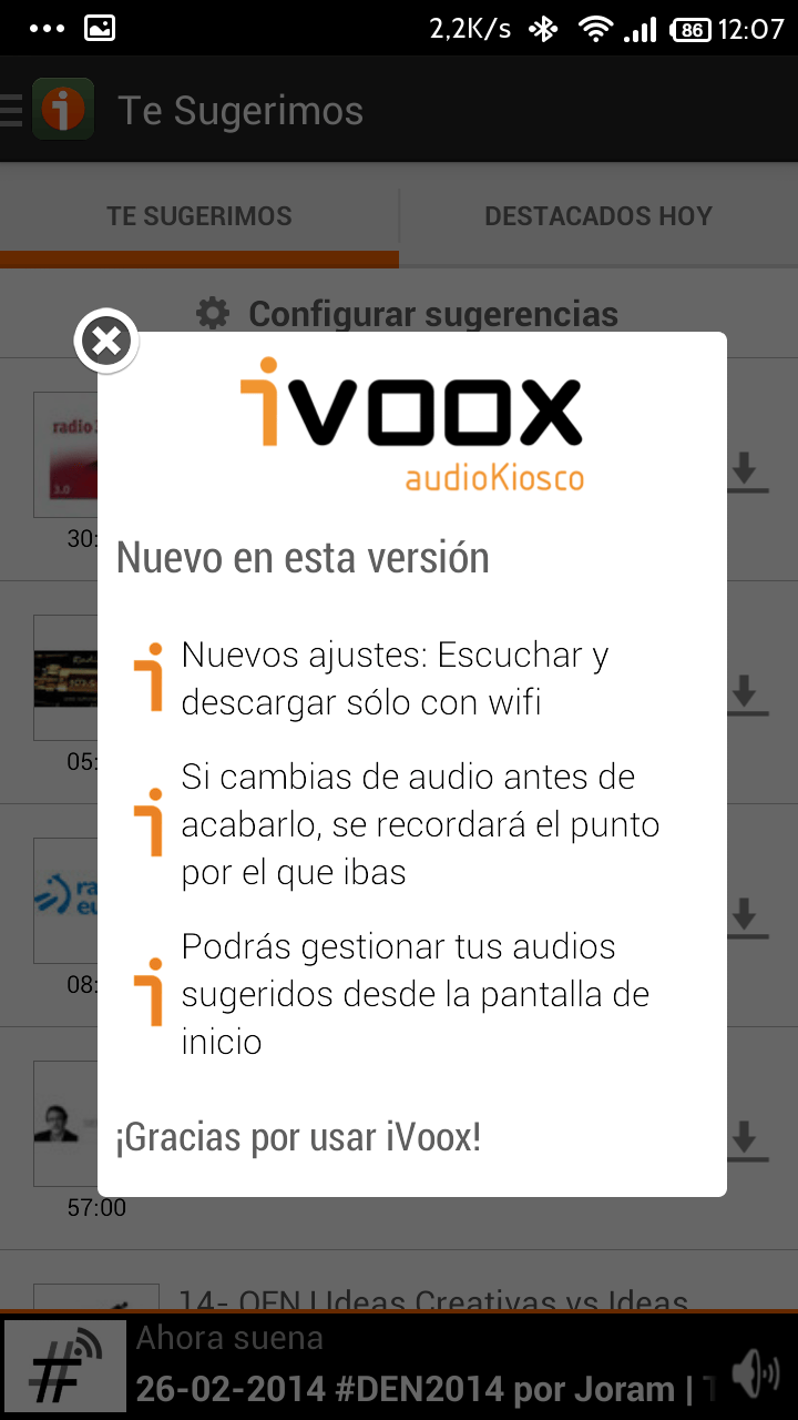 Ahora iVoox permite hacer 'resume', descargas sólo Wifi y más 1 Ahora iVoox permite hacer 'resume', descargas sólo Wifi y más