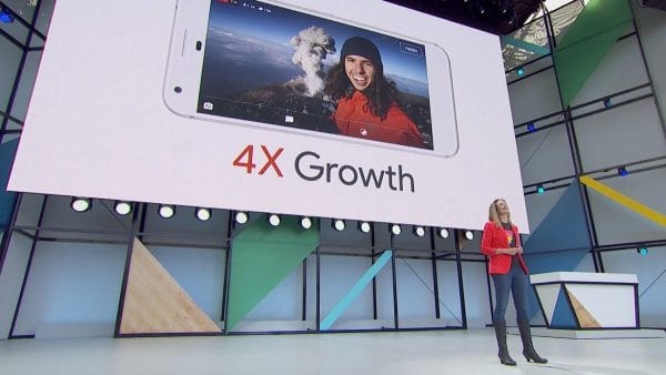 Google I/O 2017 - YouTube - Crecen las emisiones en directo