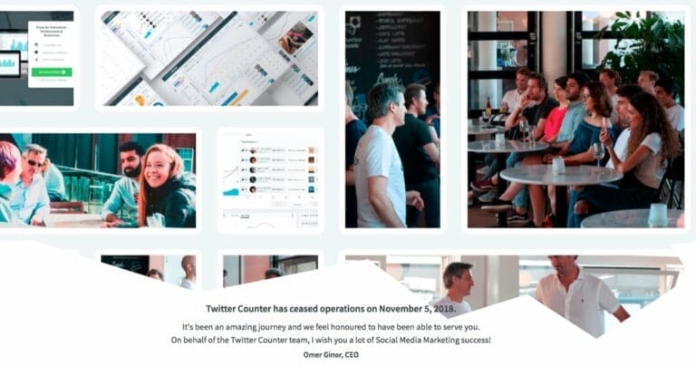 Twitter Counter ha cerrado inesperadamente