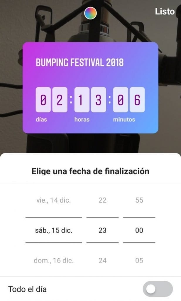 Instagram añade un nuevo widget de Cuenta Atrás para Stories