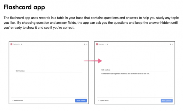 Airtable: noticias y cronología 2 Airtable Flashcard app
