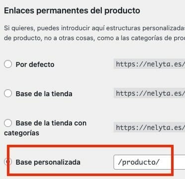 Quitar la base del slug de los enlaces permanentes de los productos de WooCommerce 1 Quitar la base del slug de los enlaces permanentes de los productos de WooCommerce