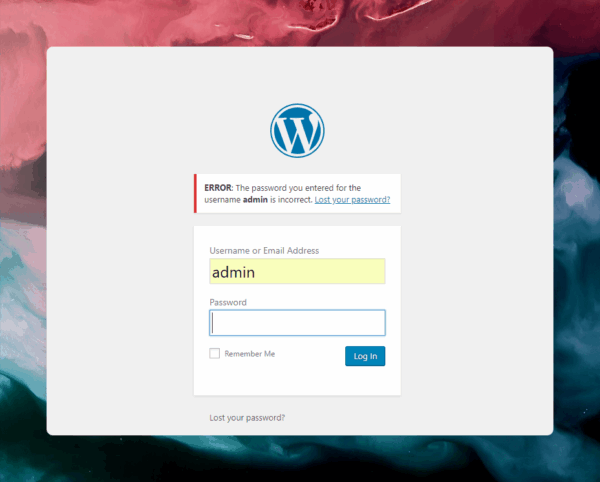 Las peticiones más comunes en mi servicio de mantenimiento WordPress 3 Error de acceso a wp-admin